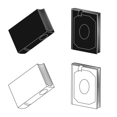 Eğitim ve kapak simge vektör Illustration. Eğitim ve kitabevi hisse senedi vektör çizim.