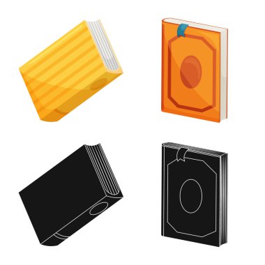 Eğitim ve kapak logo vektör Illustration. Eğitim ve kitabevi hisse senedi simgesi için web topluluğu.