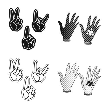 Siluet ve güvenlik logo vektör tasarımı. Hisse senedi için konfor ve siluet vektör simge topluluğu.