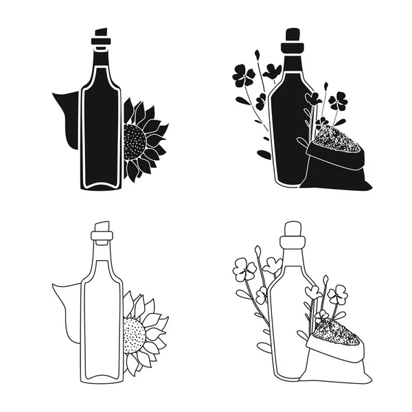 Geïsoleerde object van gezonde en plantaardige pictogram. Set van gezonde en landbouw vector pictogram voor voorraad. — Stockvector