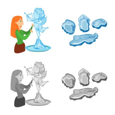 Doku ve donmuş simge vektör Illustration. Doku ve web için şeffaf hisse senedi simgesi toplama.