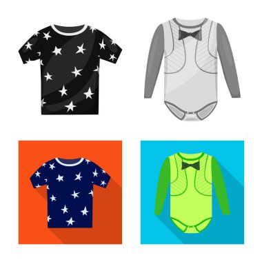 İşareti moda ve giysi tasarımı vektör. Hisse senedi için moda ve pamuk vektör simge topluluğu.