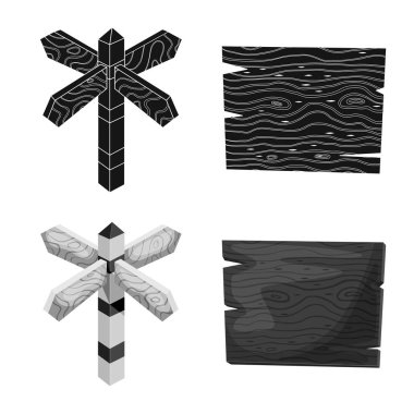 Ham izole nesne ve orman logosu. Ham kümesi ve hisse senedi için parke vektör simgesi.