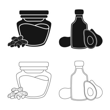 Sağlıklı ve sebze simge vektör tasarımı. Tarım hisse senedi vektör çizim ve sağlıklı topluluğu.