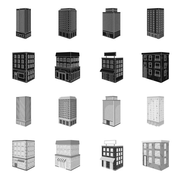 Diseño vectorial de la construcción y símbolo de la construcción. Colección de construcción y vector inmobiliario icono para stock . — Vector de stock