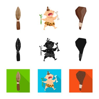 Evrim ve tarih öncesi simge vektör tasarımı. Evrim ve geliştirme vektör simgesini hissenin topluluğu.