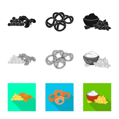 Tat ve işareti daiç vektör Illustration. Tat ve hisse senedi için organik vektör simge kümesi.