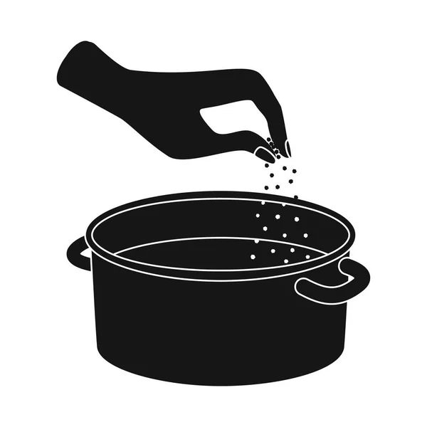 Vector illustration of casserole and water icon. Collection of casserole and arm vector icon for stock. — Stock Vector
