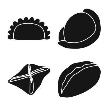 Mutfak ve meze işareti vektör tasarımı. Mutfak ve gıda stok vektör çizim seti.