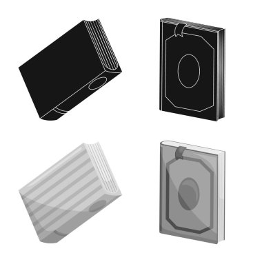 Eğitim ve kapak simgesi yalıtılmış nesne. Eğitim ve kitabevi hisse senedi vektör çizim.