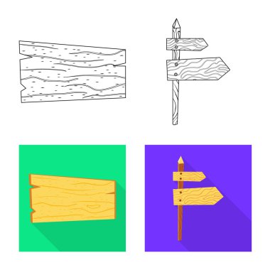 Ham vektör çizim ve orman sembolü. Ham kümesi ve hisse senedi için parke vektör simgesi.