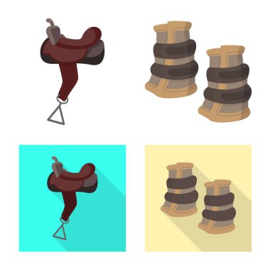 Vektör tasarım ekipman ve logo sürme. Ekipman ve rekabet stok vektör çizim seti.