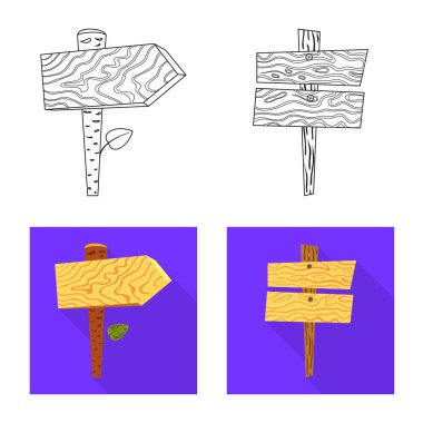 Ham vektör tasarımı ve orman logosu. Ham topluluğu ve parke hisse senedi simgesi web için.