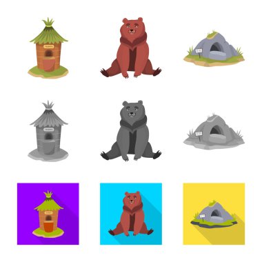 Doğa ve eğlence simgesi yalıtılmış nesne. Web için doğa ve eğlence hisse senedi simgesi kümesi.