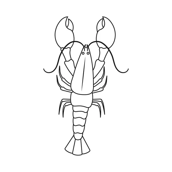 Illustration vectorielle des écrevisses et du symbole du homard. Ensemble d'écrevisses et icône vectorielle bouillie pour stock . — Image vectorielle