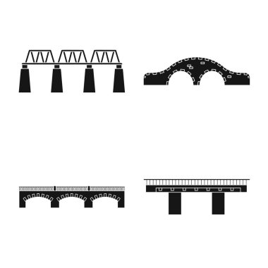Yapı ve yan simgesinin yalıtılmış nesnesi. Web için yapı ve köprü stok sembolü nün toplanması.