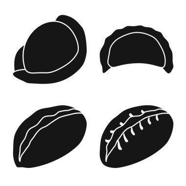 Mutfak ve meze işareti Vektör illüstrasyon. Mutfak koleksiyonu ve gıda stok vektör illüstrasyon.