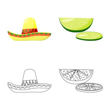 Kafe ve Latin simge vektör Illustration. Kafe ve web için ulusal hisse senedi simgesi.