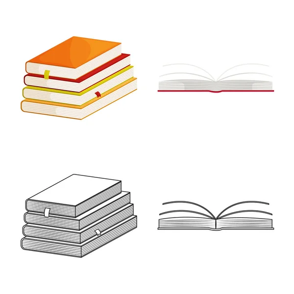 Diseño vectorial de carteles de formación y portada. Conjunto de formación y librería icono vectorial para stock . — Archivo Imágenes Vectoriales