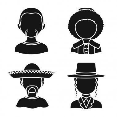 İnsan ve kültür simge vektör tasarımı. Kişi ve yarış hisse senedi vektör çizim topluluğu.