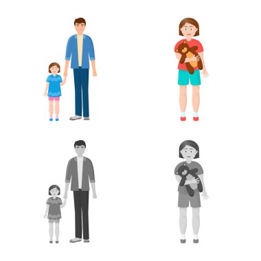 Karakter ve avatar simge vektör Illustration. Karakter ve portre hisse senedi simgesi için web topluluğu.