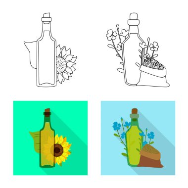 Sağlıklı ve sebze logo vektör Illustration. Sağlıklı topluluğu ve hisse senedi için tarım vektör simgesi.