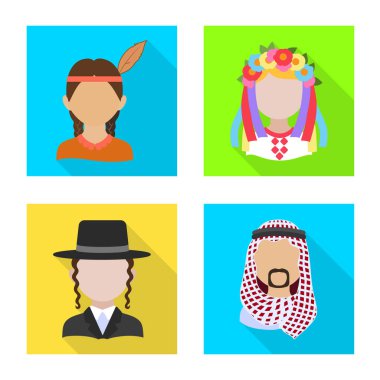 Ulus ve yarış logosu vektör tasarımı. Web için ulus ve Kullanıcı stok sembolü kümesi.