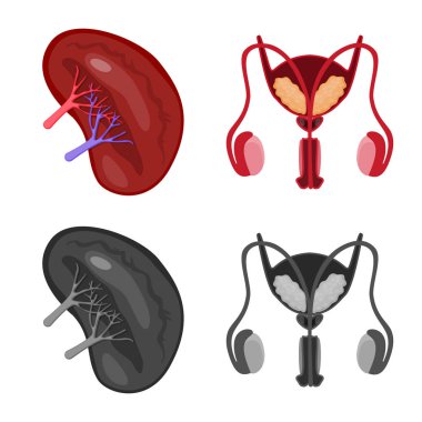 Biyoloji ve bilimsel işareti vektör tasarımı. Biyoloji ve laboratuvar hisse senedi vektör çizim seti.