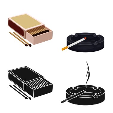 Çöp yalıtılmış nesne ve dur simgesi. Çöp ve alışkanlık hisse senedi simgesi için web topluluğu.