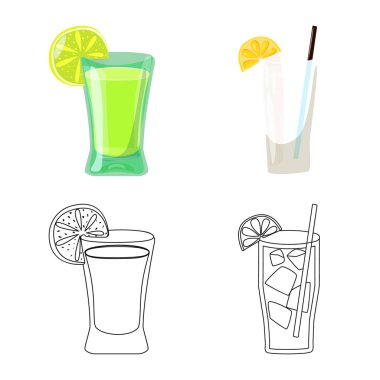 Kafe ve Latin simge vektör çizimi. Kafe ve web için ulusal hisse senedi simgesi.