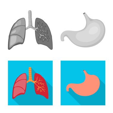Biyoloji ve bilimsel logo vektör çizimi. Hisse senedi için biyoloji ve laboratuvar vektör simge topluluğu.