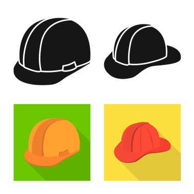 Giyim ve kap simge vektör tasarımı. Giyim ve bere hisse senedi vektör çizim.