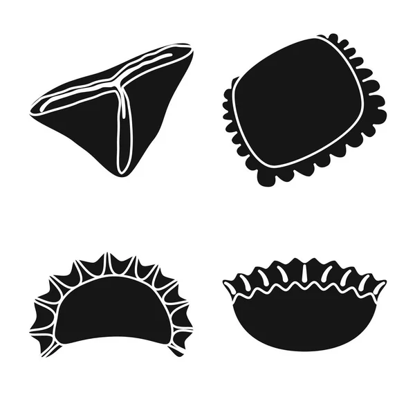 Vector design of cuisine  and appetizer sign. Set of cuisine  and food  vector icon for stock. — Stock Vector