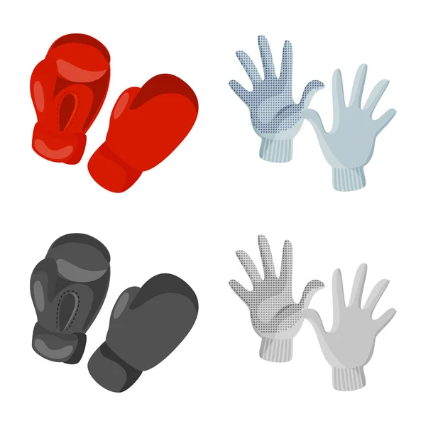 Illustrazione vettoriale della silhouette e icona di sicurezza. Set di silhouette e icona vettoriale comfort per magazzino . — Vettoriale Stock