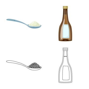 Kırpma ve ekolojik işareti vektör çizimi. Kırpma ve hisse senedi vektör çizim pişirme koleksiyonu.