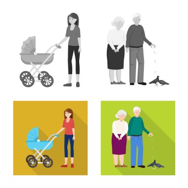 Karakter ve avatar logo vektör Illustration. Karakter ve portre hisse senedi simgesi için web topluluğu.