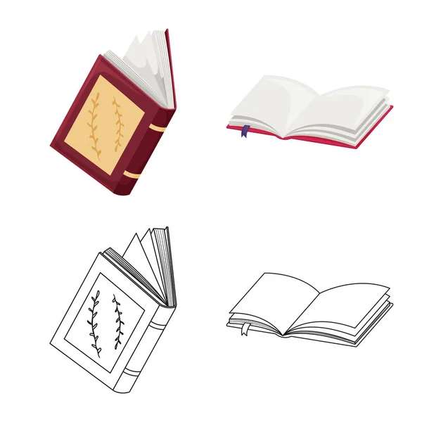 Vektorillustration des Trainings und Coversymbols. Sammlung von Schulungen und Buchhandlung Stock Vector Illustration. — Stockvektor