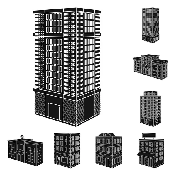 Objeto isolado de arquitetura e sinal de propriedade. Conjunto de arquitetura e construir símbolo de estoque para web . —  Vetores de Stock