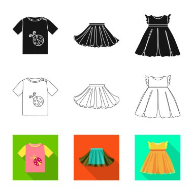 İşareti moda ve giysi tasarımı vektör. Moda ve pamuk stok vektör çizim topluluğu.