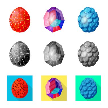 Hayvan ve tarih öncesi simge vektör Illustration. Hayvan ve sevimli hisse senedi simgesi için web topluluğu.