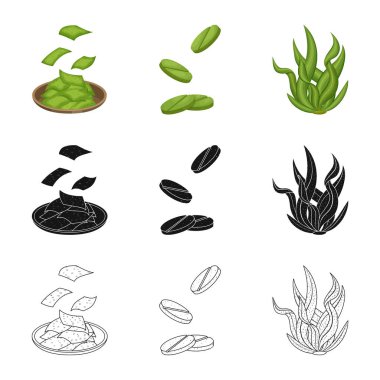 Protein ve deniz simge vektör tasarımı. Protein ve web için doğal hisse senedi simgesi.