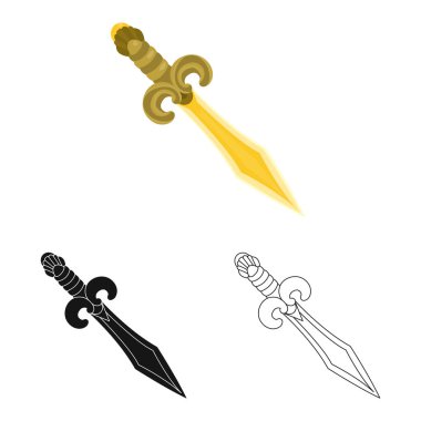 İzole işareti oyun ve zırh nesne. Oyun ve bıçak hisse senedi vektör çizim seti.