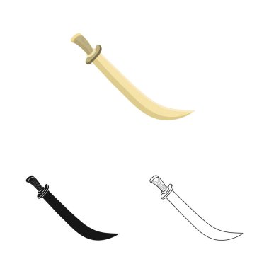 Oyun ve zırh logo yalıtılmış nesne. Oyun ve bıçak hisse senedi vektör çizim seti.