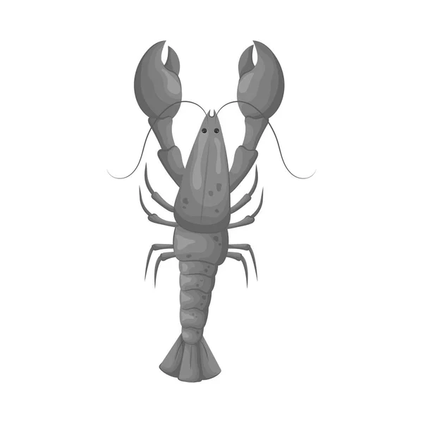 Illustration vectorielle des écrevisses et du symbole du homard. Ensemble d'écrevisses et icône vectorielle bouillie pour stock . — Image vectorielle