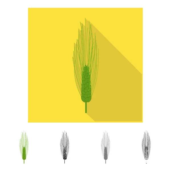 농업 및 농업 상징의 벡터 디자인입니다. 웹에 대 한 농업과 식물 주식 기호 집합. — 스톡 벡터