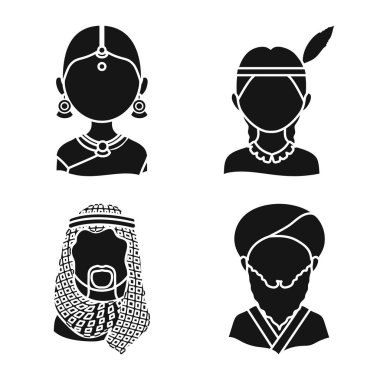 İnsan ve kültür logo vektör tasarımı. Kişi ve yarış hisse senedi vektör çizim seti.