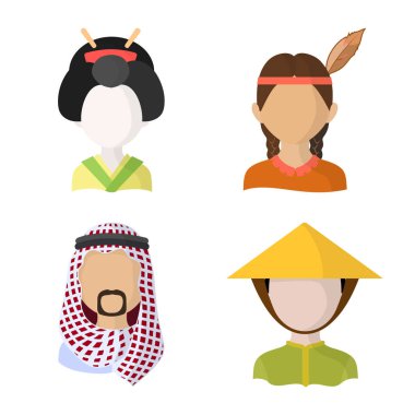 Ulus ve ırk logosu izole nesne. Ulus ve kullanıcı stok vektör illüstrasyon koleksiyonu.