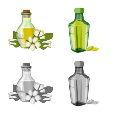 Sağlıklı ve sebze işareti vektör Illustration. Sağlıklı topluluğu ve web için tarım hisse senedi simgesi.