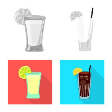 Kafe ve Latin işareti vektör çizimi. Kafe ve ulusal hisse senedi vektör çizim.