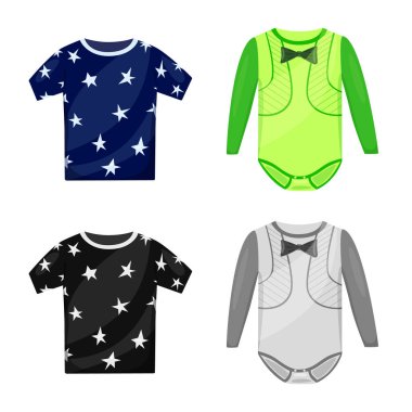 Moda ve giysi simge vektör tasarımı. Moda ve pamuk stok vektör çizim topluluğu.